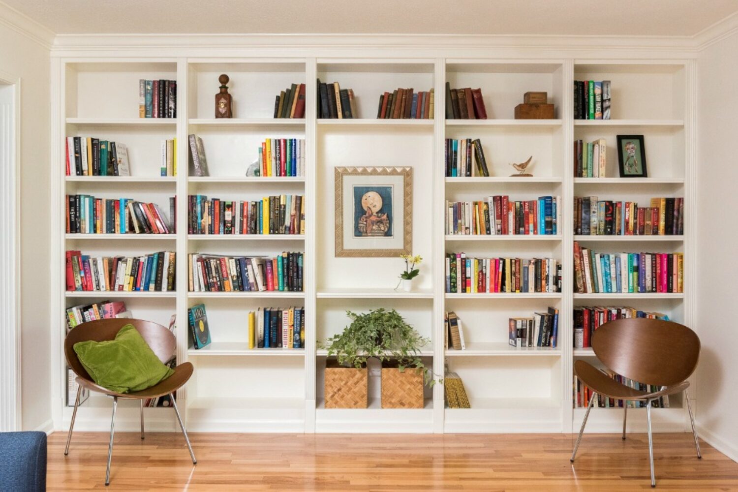floor-to-ceiling bookcase