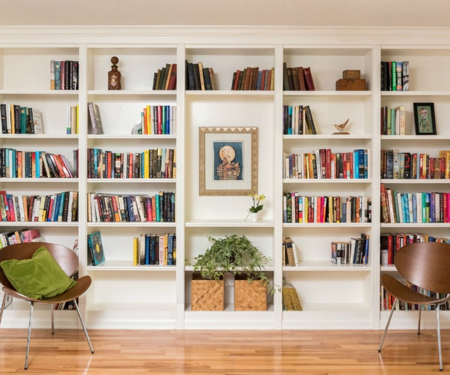 floor-to-ceiling bookcase
