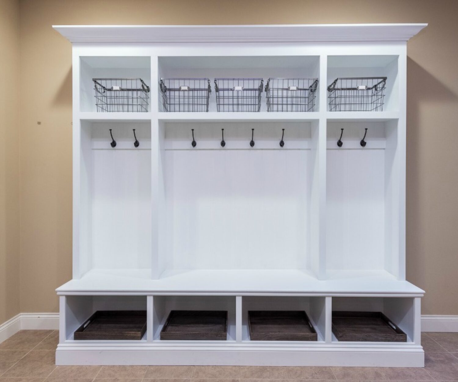 mudroom custom storage | cabinetry design trends