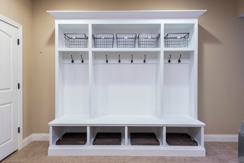 Custom Storage for Mudroom Organization