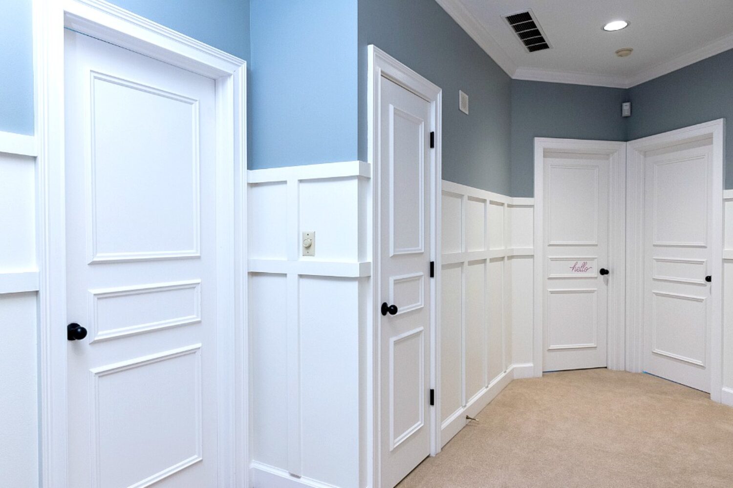 Adding Wainscoting | Hallway