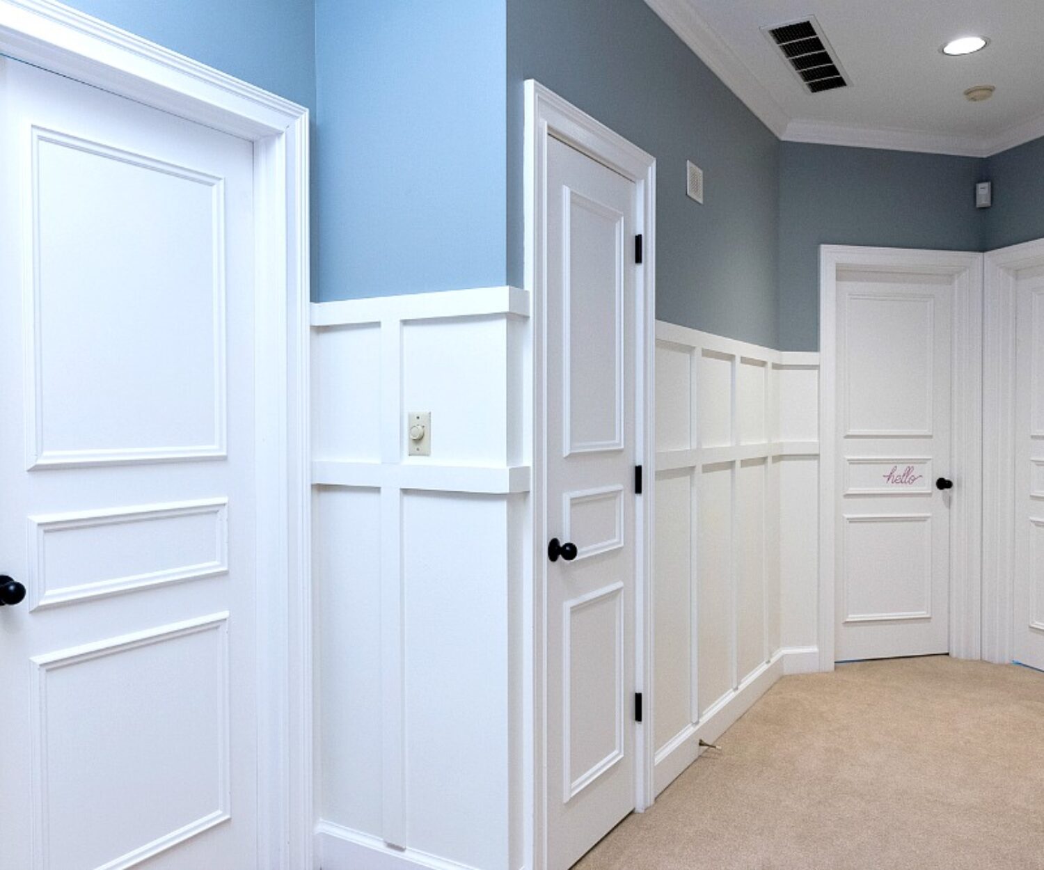 Adding Wainscoting | Hallway
